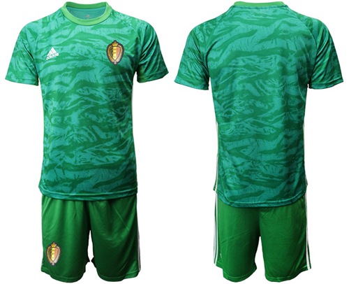 Belgium Blank Green Goalkeeper Soccer Country Jersey