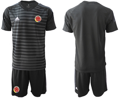 Colombia Blank Black Goalkeeper Soccer Country Jersey