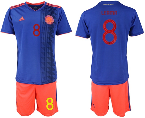 Colombia #8 Lerma Away Soccer Country Jersey