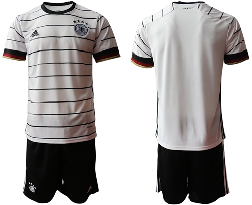 Germany Blank White Home Soccer Country Jersey