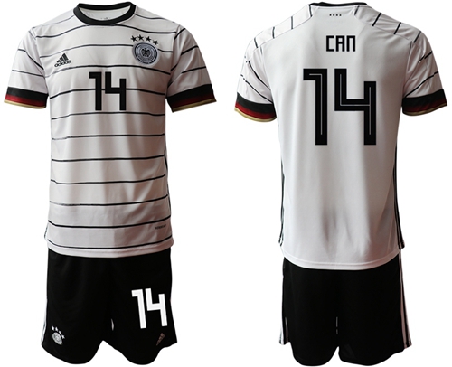 Germany #14 Can White Home Soccer Country Jersey