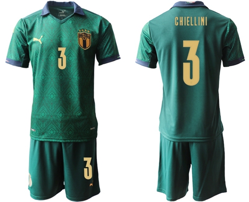 Italy #3 Chiellini Third Soccer Country Jersey