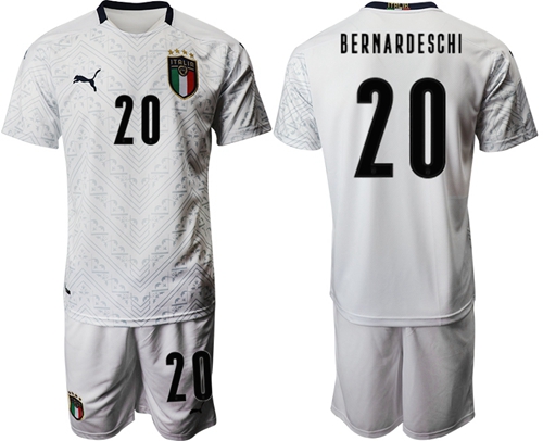 Italy #20 Bernardeschi Away Soccer Country Jersey