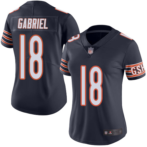 Bears #18 Taylor Gabriel Navy Blue Team Color Women's Stitched Football Vapor Untouchable Limited Jersey
