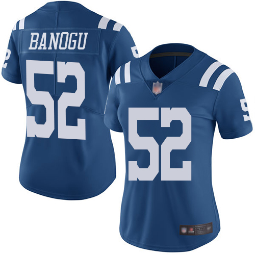 Colts #52 Ben Banogu Royal Blue Women's Stitched Football Limited Rush Jersey