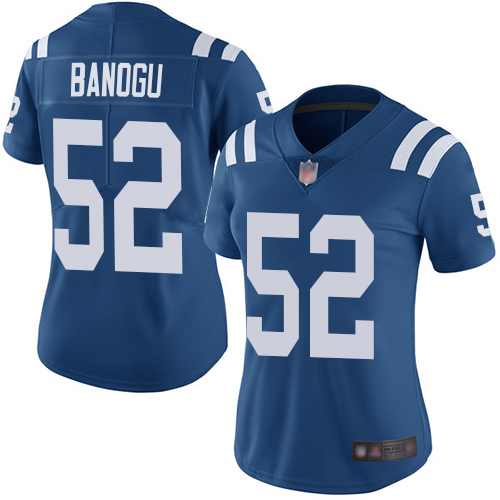 Colts #52 Ben Banogu Royal Blue Team Color Women's Stitched Football Vapor Untouchable Limited Jersey