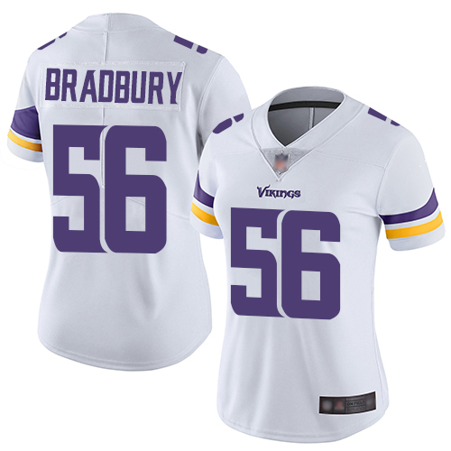 Vikings #56 Garrett Bradbury White Women's Stitched Football Vapor Untouchable Limited Jersey