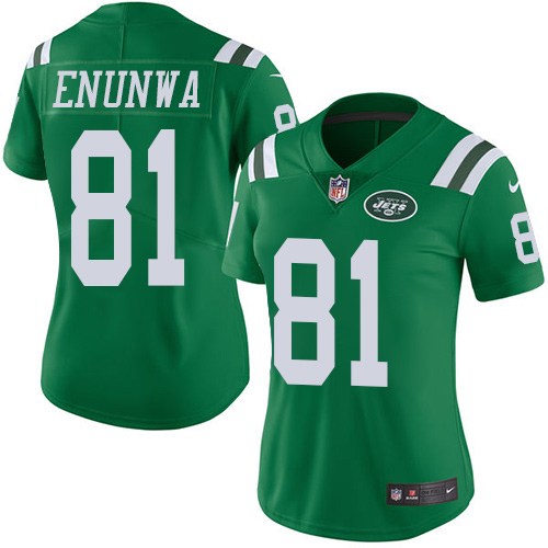 Nike Jets #81 Quincy Enunwa Green Women's Stitched NFL Limited Rush Jersey
