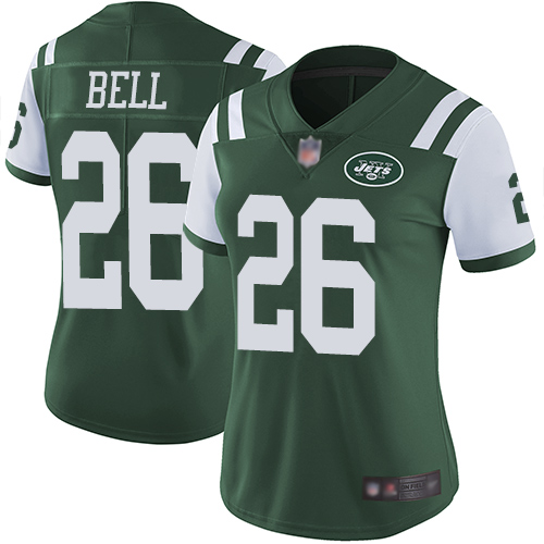 Nike Jets #26 Le'Veon Bell Green Team Color Women's Stitched NFL Vapor Untouchable Limited Jersey
