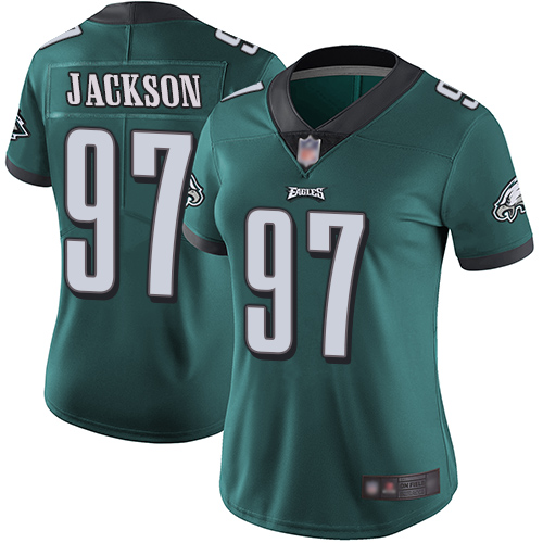 Nike Eagles #97 Malik Jackson Midnight Green Team Color Women's Stitched NFL Vapor Untouchable Limited Jersey
