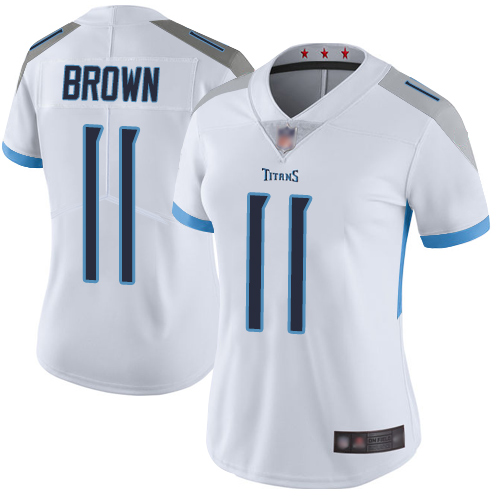Titans #11 A.J. Brown White Women's Stitched Football Vapor Untouchable Limited Jersey