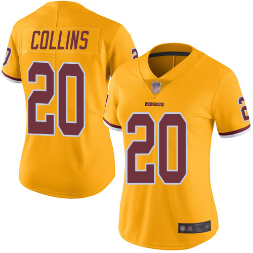 Nike Redskins #21 Landon Collins Gold Women's Stitched NFL Limited Rush Jersey