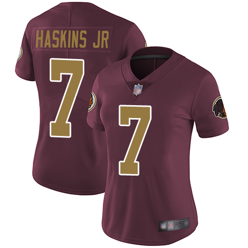 Redskins #7 Dwayne Haskins Jr Burgundy Red Alternate Women's Stitched Football Vapor Untouchable Limited Jersey