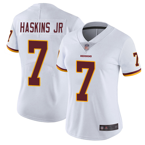 Redskins #7 Dwayne Haskins Jr White Women's Stitched Football Vapor Untouchable Limited Jersey