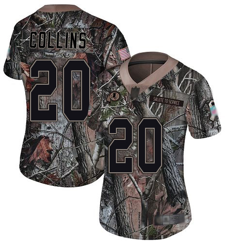 Nike Redskins #20 Landon Collins Camo Women's Stitched NFL Limited Rush Realtree Jersey