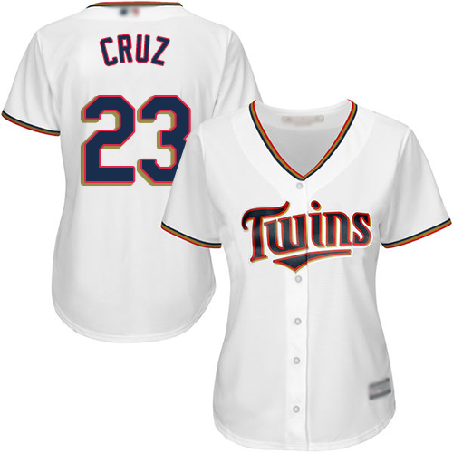 Twins #23 Nelson Cruz White Home Women's Stitched Baseball Jersey