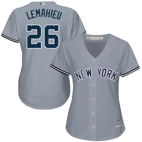 Yankees #26 DJ LeMahieu Grey Road Women's Stitched Baseball Jersey