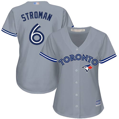 Blue Jays #6 Marcus Stroman Grey Road Women's Stitched Baseball Jersey