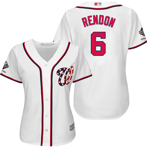 Nationals #6 Anthony Rendon White Home 2019 World Series Bound Women's Stitched Baseball Jersey