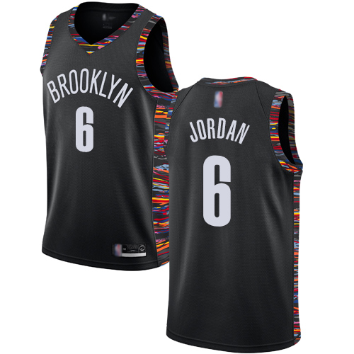 Nets #6 DeAndre Jordan Black Women's Basketball Swingman City Edition 2018/19 Jersey