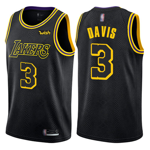 Lakers #3 Anthony Davis Black Women's Basketball Swingman City Edition Jersey