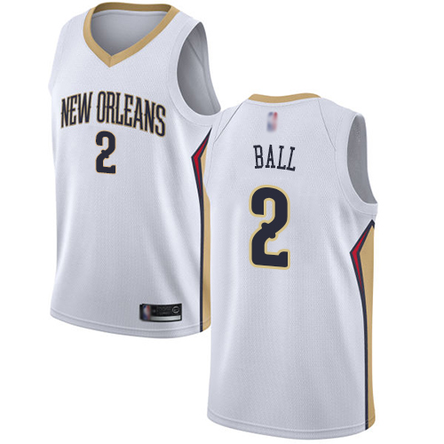 Pelicans #2 Lonzo Ball White Women's Basketball Swingman Association Edition Jersey