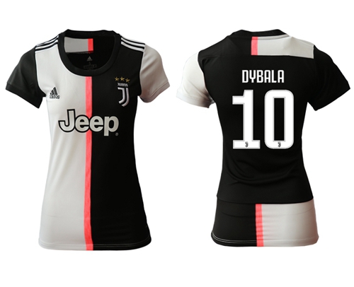 Women's Juventus #10 Dybala Home Soccer Club Jersey