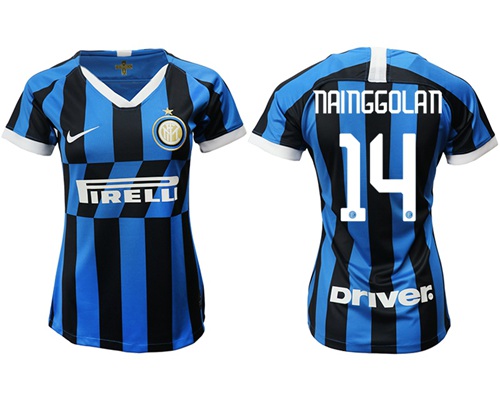 Women's Inter Milan #14 Nainggolan Home Soccer Club Jersey