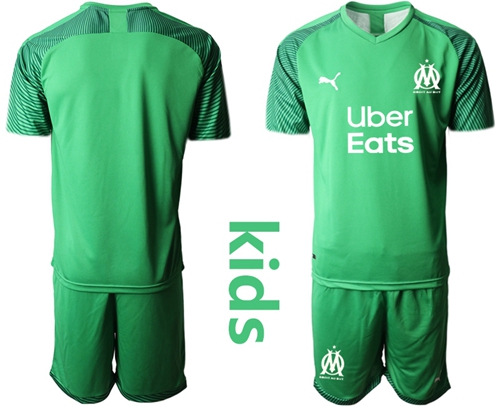 Marseille Blank Green Goalkeeper Kid Soccer Club Jersey