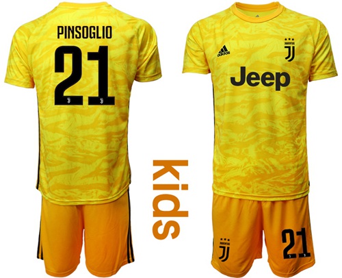 Juventus Blank Blue Goalkeeper Kid Soccer Club Jersey
