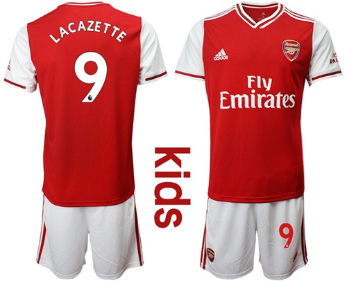 Arsenal #9 Lacazette Home Kid Soccer Club Jersey