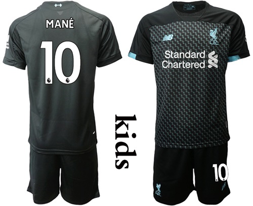 Liverpool #10 Mane Third Kid Soccer Club Jersey