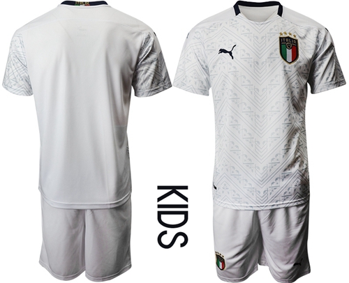 Italy Blank Away Kid Soccer Country Jersey