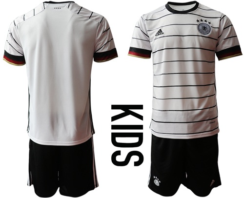 Germany Blank White Home Kid Soccer Country Jersey