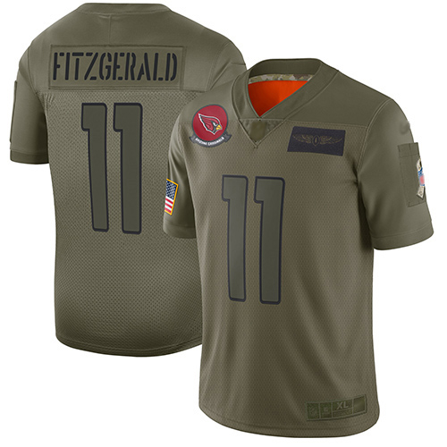 Cardinals #11 Larry Fitzgerald Camo Youth Stitched Football Limited 2019 Salute to Service Jersey