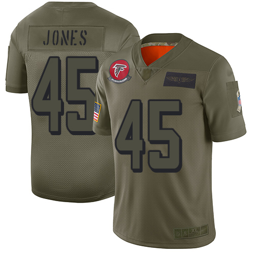 Falcons #45 Deion Jones Camo Youth Stitched Football Limited 2019 Salute to Service Jersey