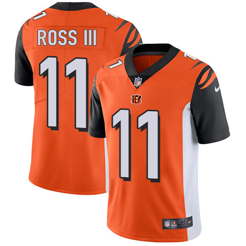 Bengals #11 John Ross III Orange Alternate Youth Stitched Football Vapor Untouchable Limited Jersey