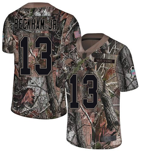 Nike Browns #13 Odell Beckham Jr Camo Youth Stitched NFL Limited Rush Realtree Jersey