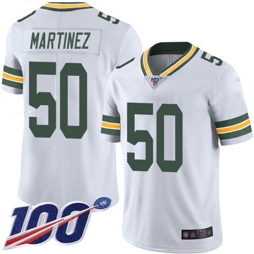 Packers #50 Blake Martinez White Youth Stitched Football 100th Season Vapor Limited Jersey