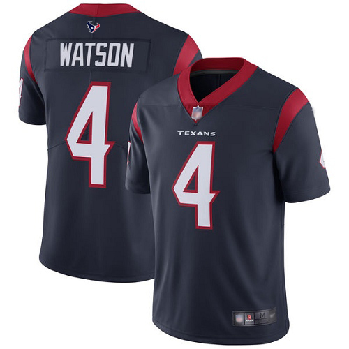 Texans #4 Deshaun Watson Navy Blue Team Color Youth Stitched Football Vapor Untouchable Limited Jersey