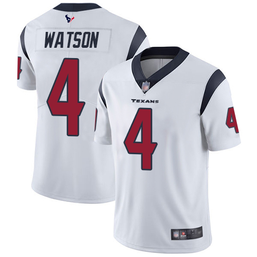 Texans #4 Deshaun Watson White Youth Stitched Football Vapor Untouchable Limited Jersey