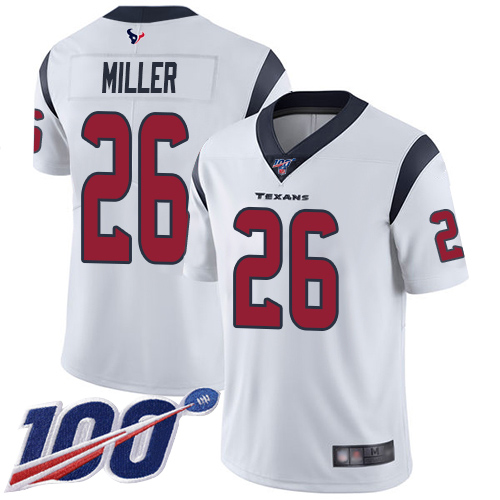 Texans #26 Lamar Miller White Youth Stitched Football 100th Season Vapor Limited Jersey