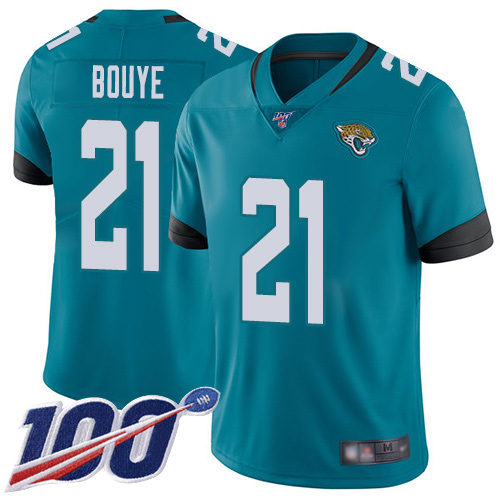Jaguars #21 A.J. Bouye Teal Green Alternate Youth Stitched Football 100th Season Vapor Limited Jersey