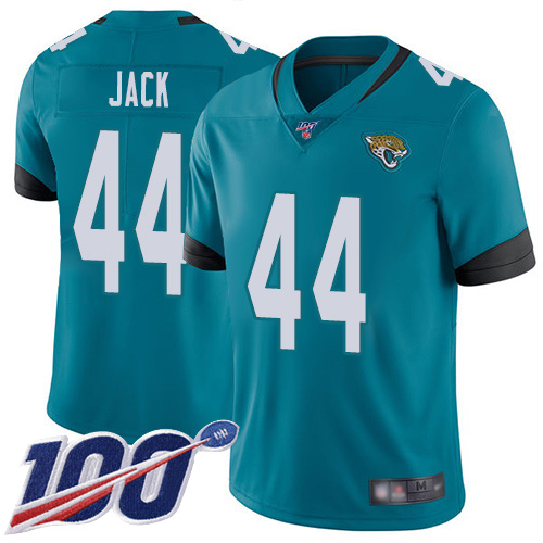 Jaguars #44 Myles Jack Teal Green Alternate Youth Stitched Football 100th Season Vapor Limited Jersey