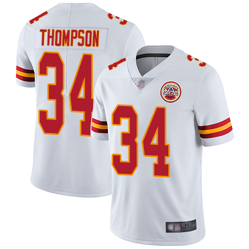 Chiefs #34 Darwin Thompson White Youth Stitched Football Vapor Untouchable Limited Jersey