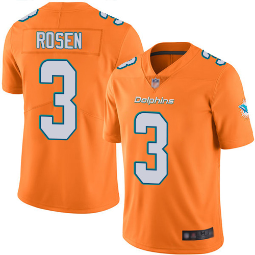 Nike Dolphins #3 Josh Rosen Orange Youth Stitched NFL Limited Rush Jersey
