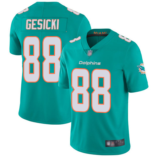 Dolphins #88 Mike Gesicki Aqua Green Team Color Youth Stitched Football Vapor Untouchable Limited Jersey