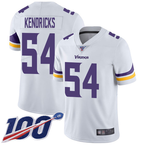 Vikings #54 Eric Kendricks White Youth Stitched Football 100th Season Vapor Limited Jersey