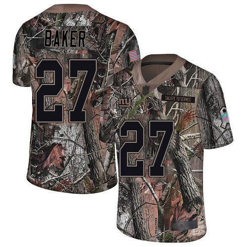 Giants #27 Deandre Baker Camo Youth Stitched Football Limited Rush Realtree Jersey