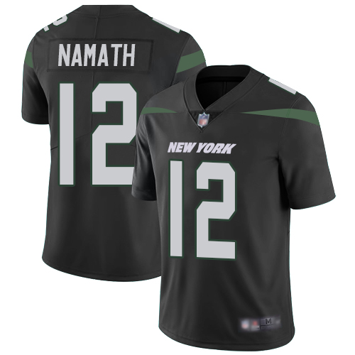 Nike Jets #12 Joe Namath Black Alternate Youth Stitched NFL Vapor Untouchable Limited Jersey